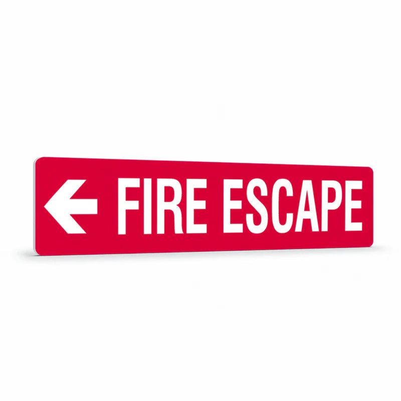 Fire Safety Equipment - Fire Escape Left Sign