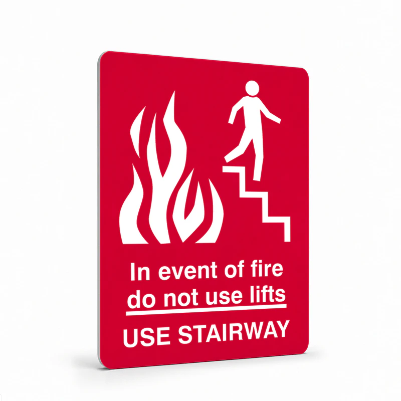 Fire Safety Equipment - In Event Of Fire Sign