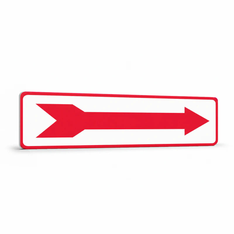 Fire Safety Equipment - Red Arrow White Background Sign