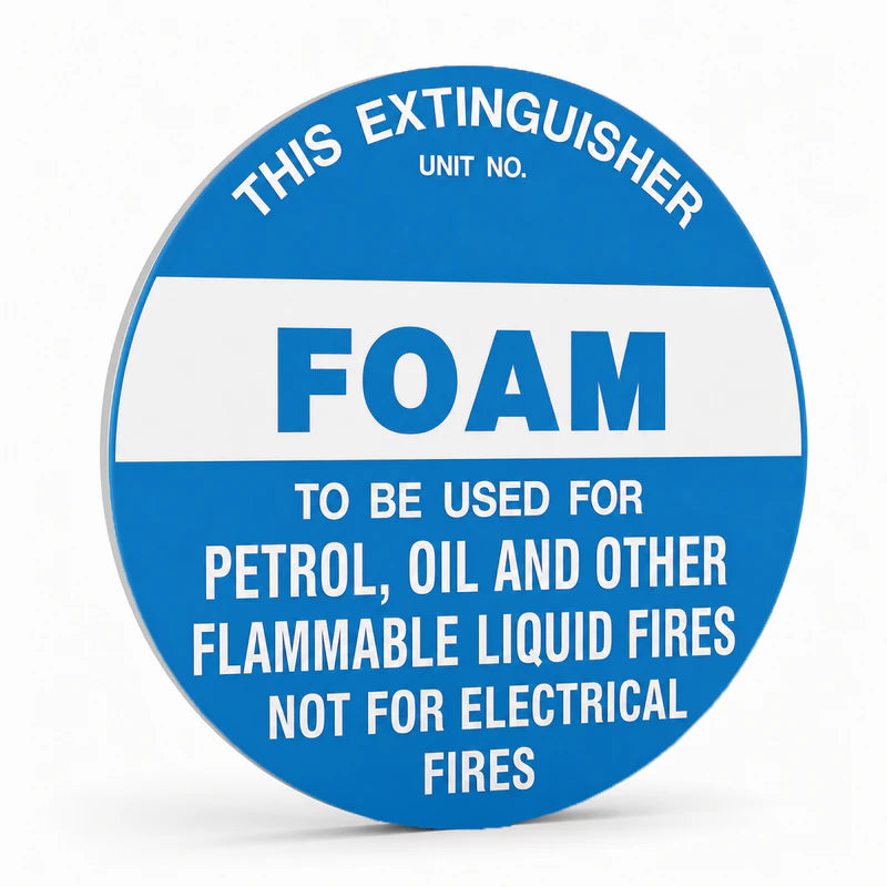 Fire Safety Equipment - This Extinguisher Foam Sign
