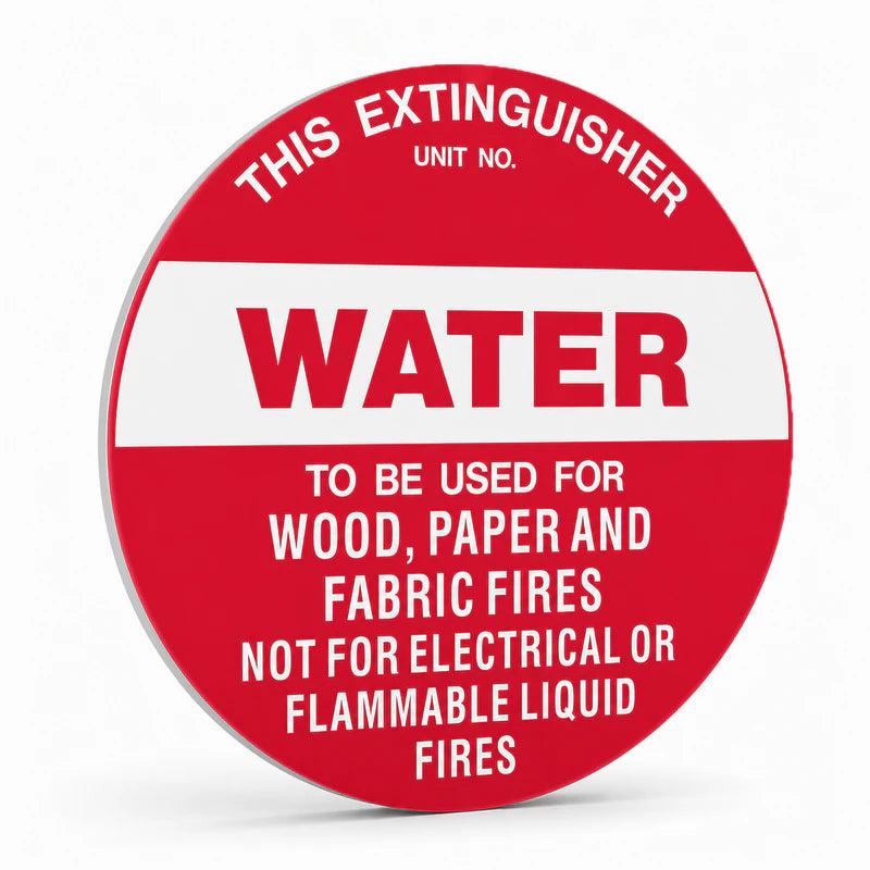 Fire Safety Equipment - This Extinguisher Water Sign