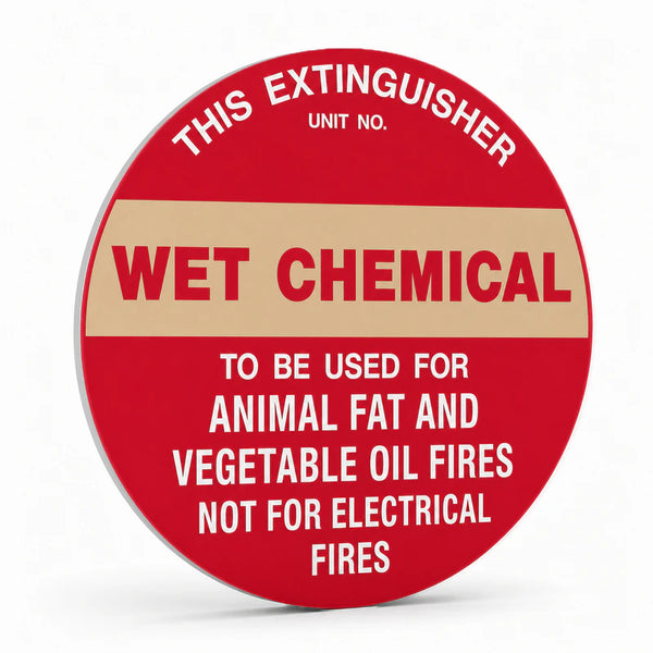 Fire Safety Equipment - This Extinguisher Wet Chemical Sign