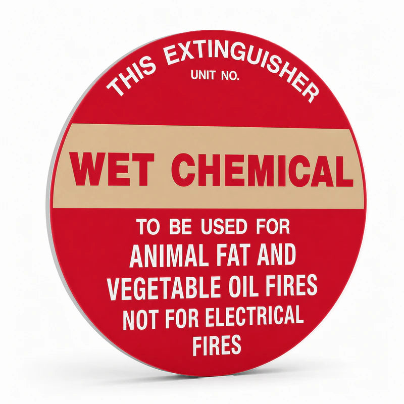 Fire Safety Equipment - This Extinguisher Wet Chemical Sign