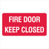 Fire Safety Equipment - Fire Door Keep Closed Sign