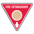 Fire Safety Equipment - Fire Extinguisher Gold Dot Sign
