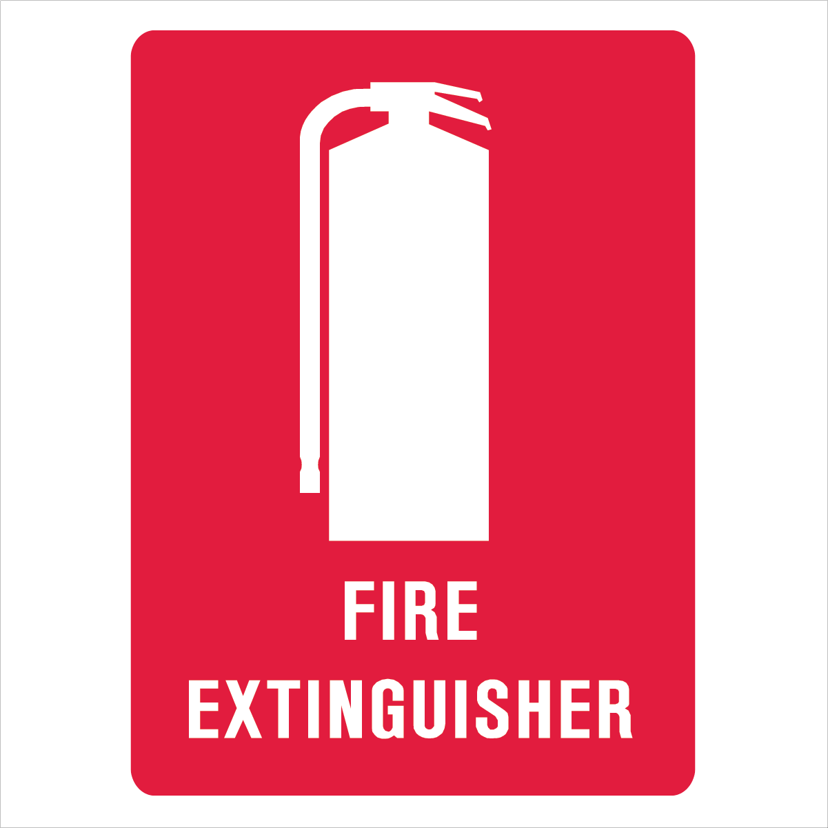 Fire Safety Equipment - Fire Extinguisher with symbol Sign