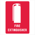 Fire Safety Equipment - Fire Extinguisher with symbol Sign