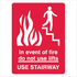 Fire Safety Equipment - In Event Of Fire Sign