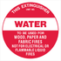 Fire Safety Equipment - This Extinguisher Water Sign