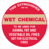 Fire Safety Equipment - This Extinguisher Wet Chemical Sign