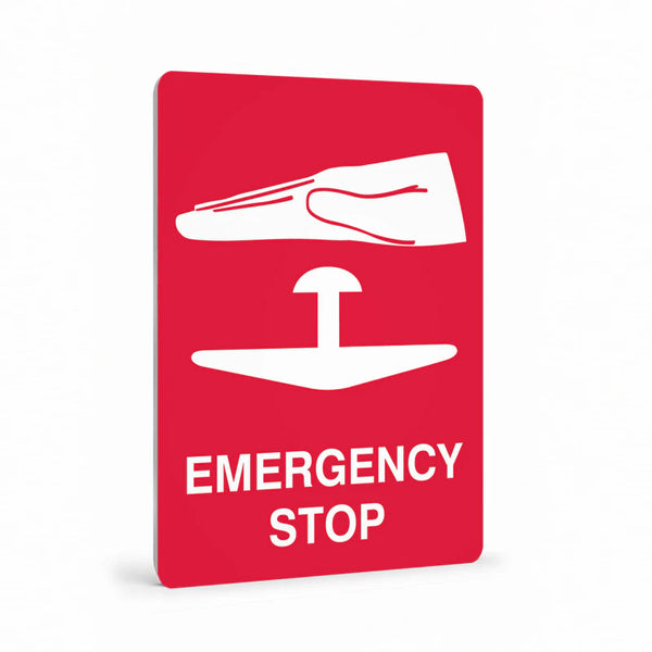 First Aid And Emergency - Emergency Stop Button Sign