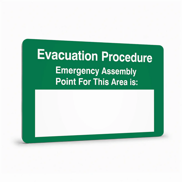First Aid And Emergency - Evacuation Procedure Emergency Assembly Sign