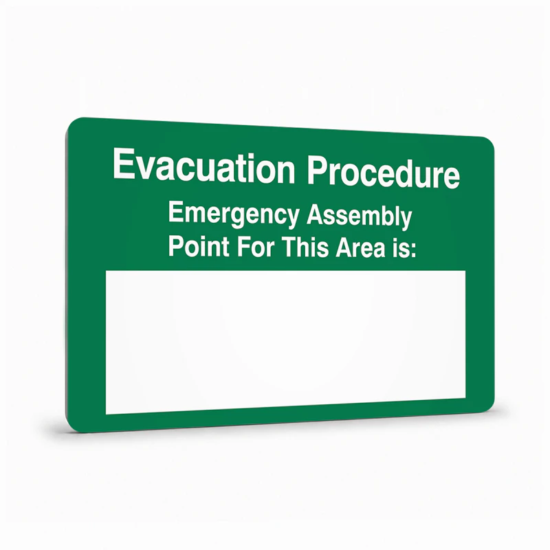 First Aid And Emergency - Evacuation Procedure Emergency Assembly Sign