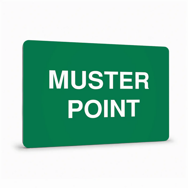 First Aid And Emergency - Muster Point Sign