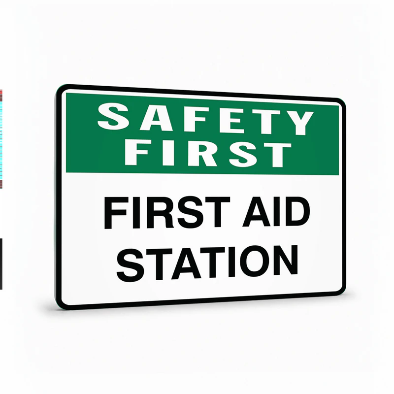 First Aid And Emergency - Safety First First Aid Station Sign