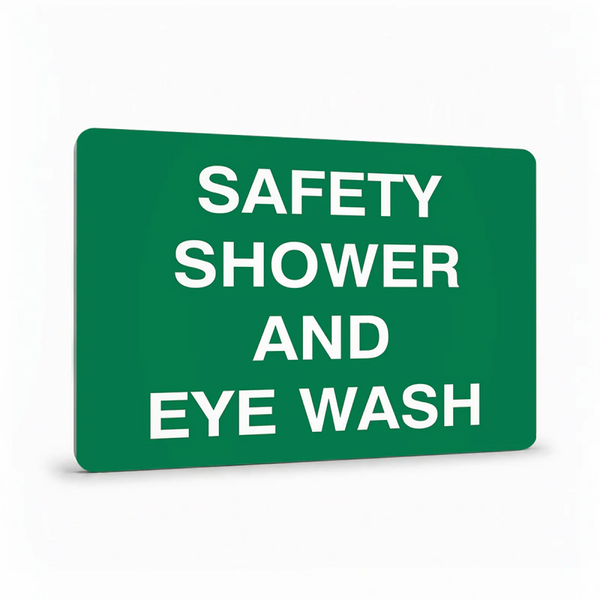 First Aid And Emergency Eye Wash - Safety Shower Sign