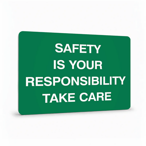 First Aid And Emergency - Safety Is Your Responsibility Sign