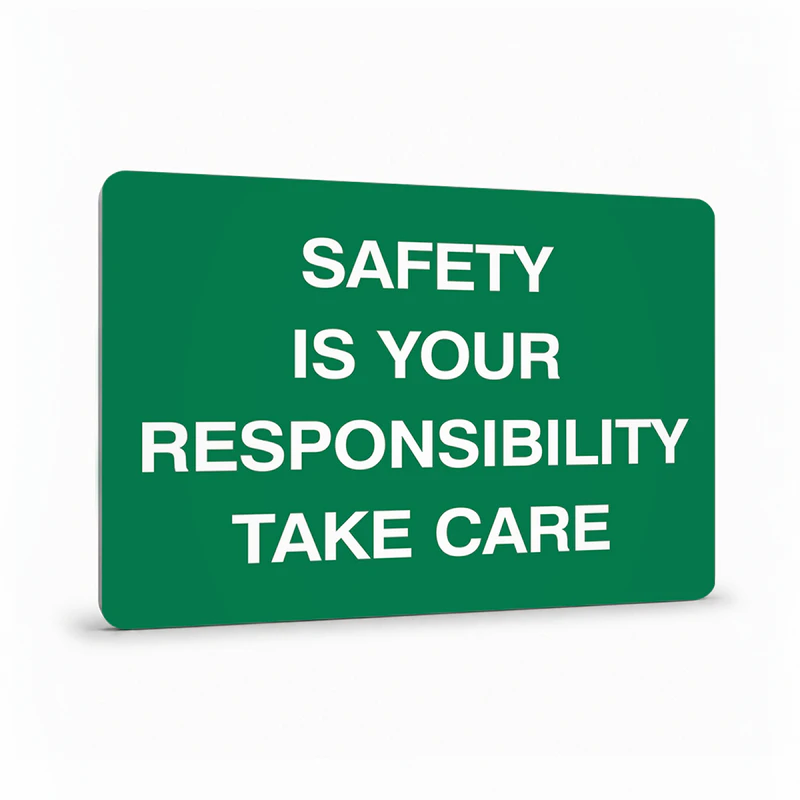 First Aid And Emergency - Safety Is Your Responsibility Sign
