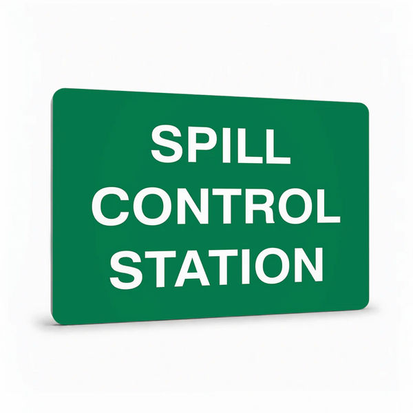 First Aid And Emergency - Spill Control Station Sign