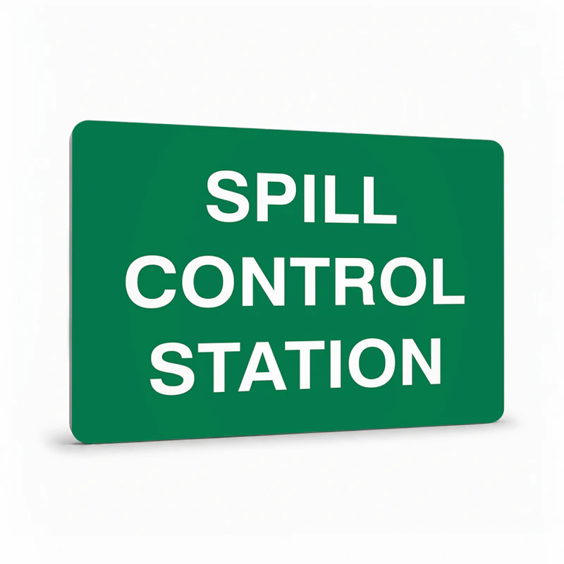 First Aid And Emergency - Spill Control Station Sign