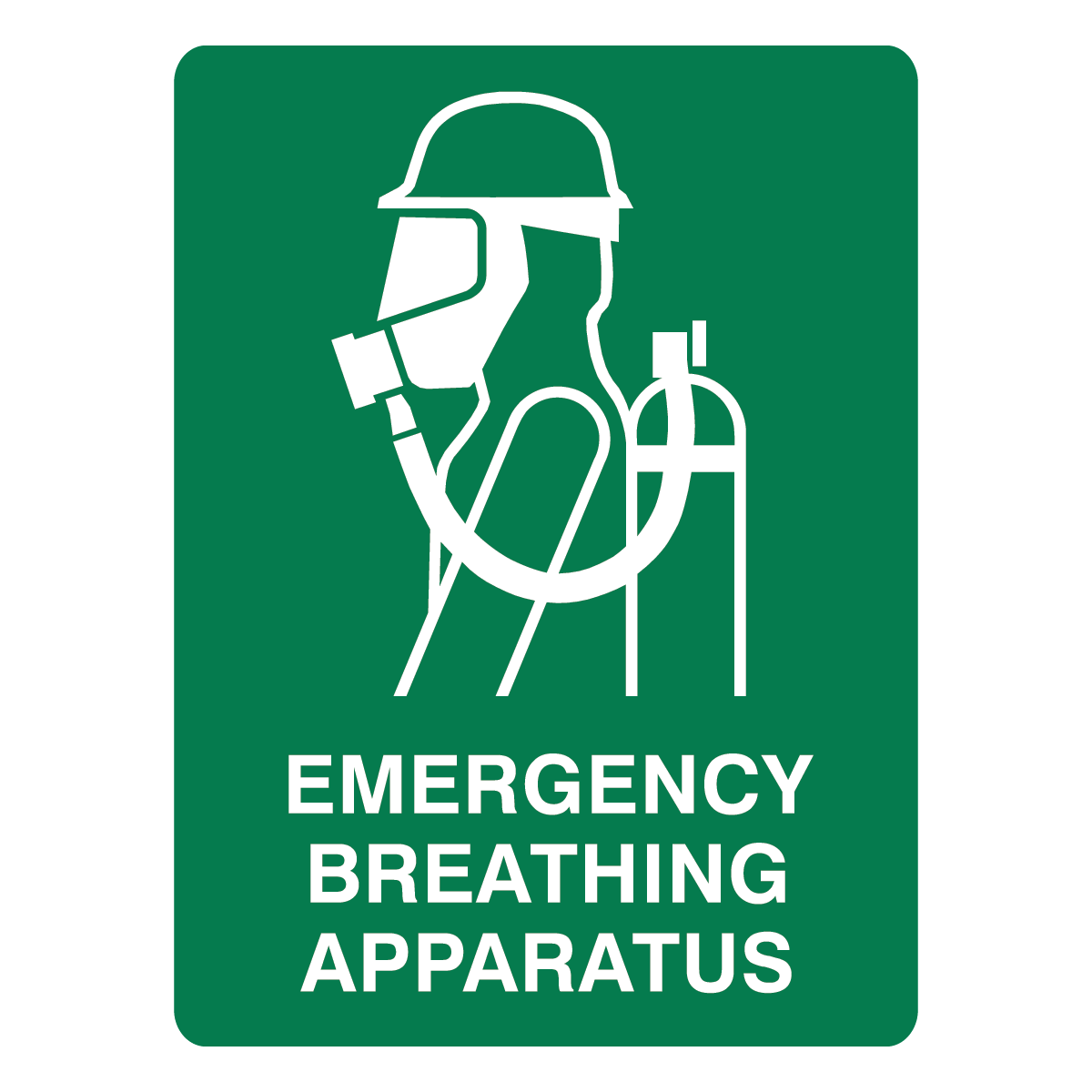 First Aid And Emergency - Emergency Breathing Apparatus Sign