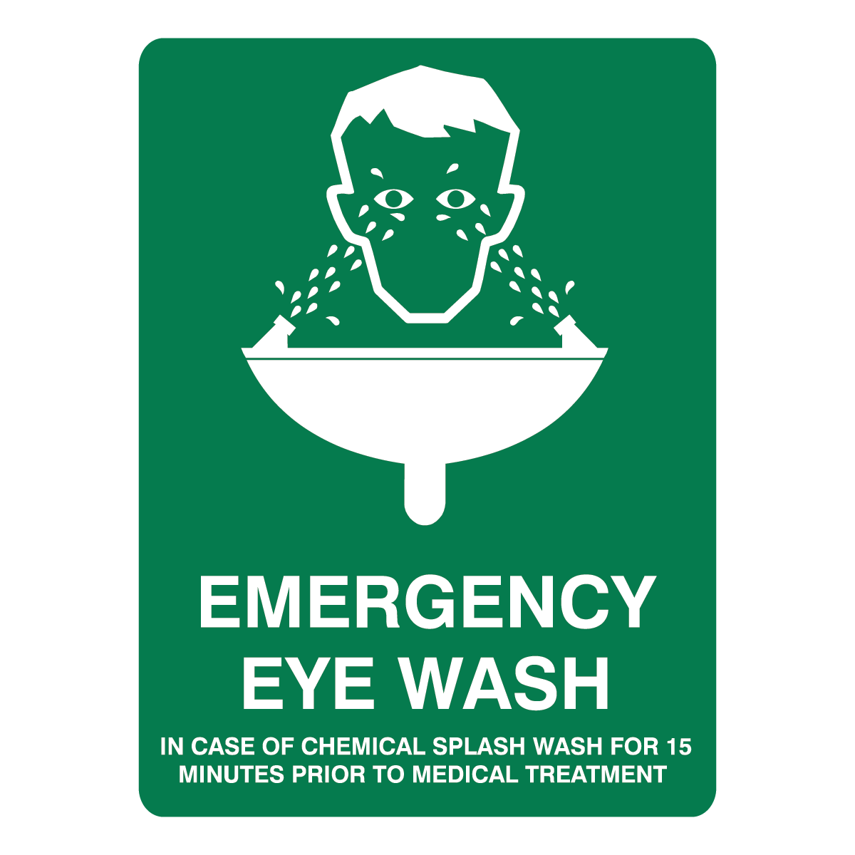 First Aid And Emergency - Emergency Eye Wash Sign
