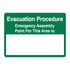 First Aid And Emergency - Evacuation Procedure Emergency Assembly Sign