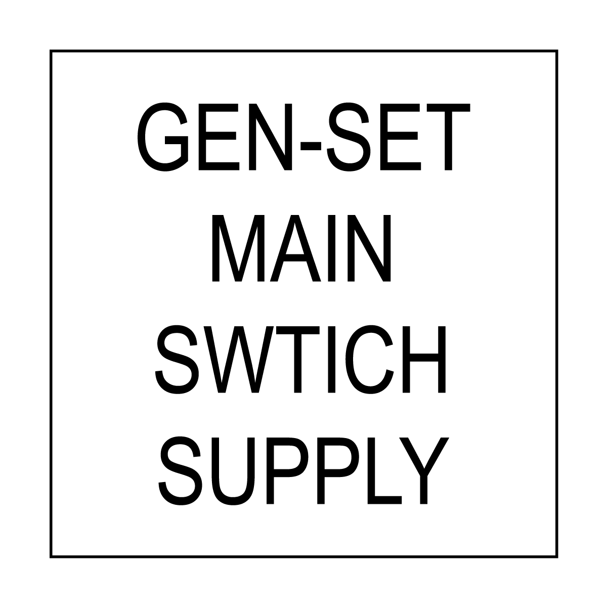 GEN-SET Main Switch Supply