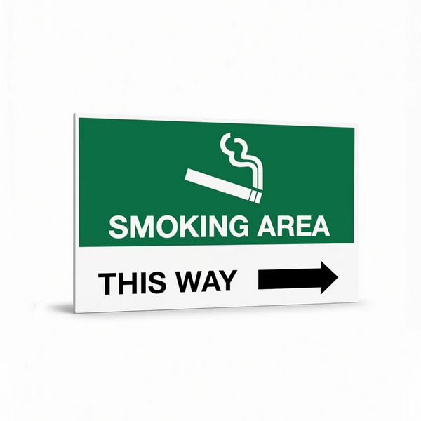 General Information - Smoking Area Right Arrow Signs