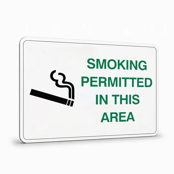 General Information - Smoking Permitted In This Area Landscape Signs