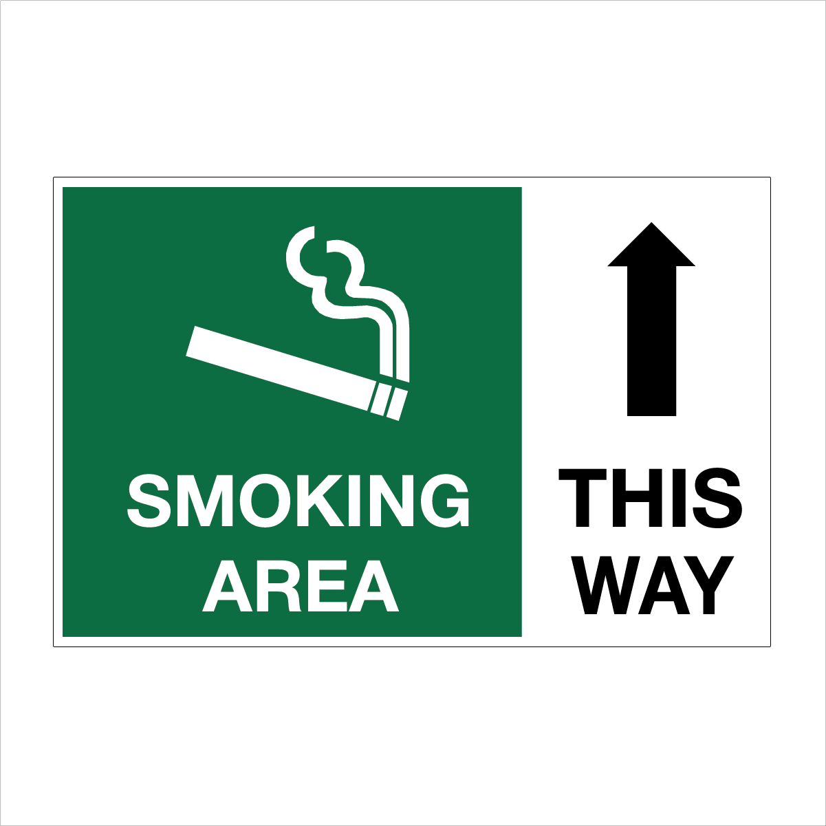 General Information - Smoking Area Up Arrow Signs
