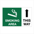 General Information - Smoking Area Up Arrow Signs