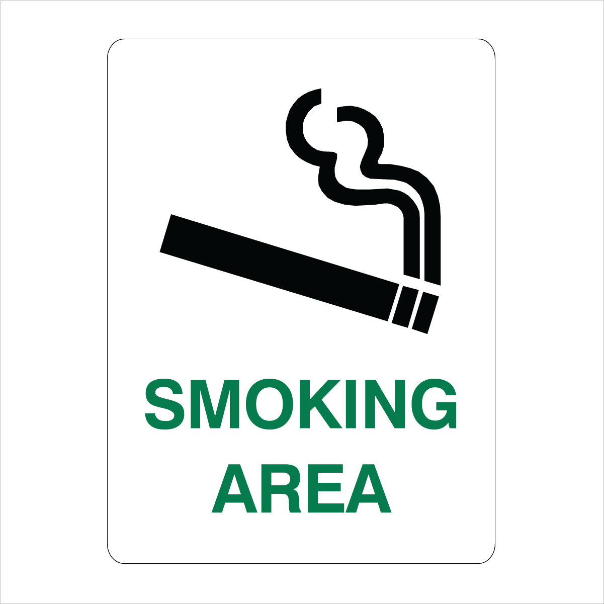General Information - Smoking Area With Symbol Signs