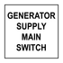 Generator Main Switch Supply
