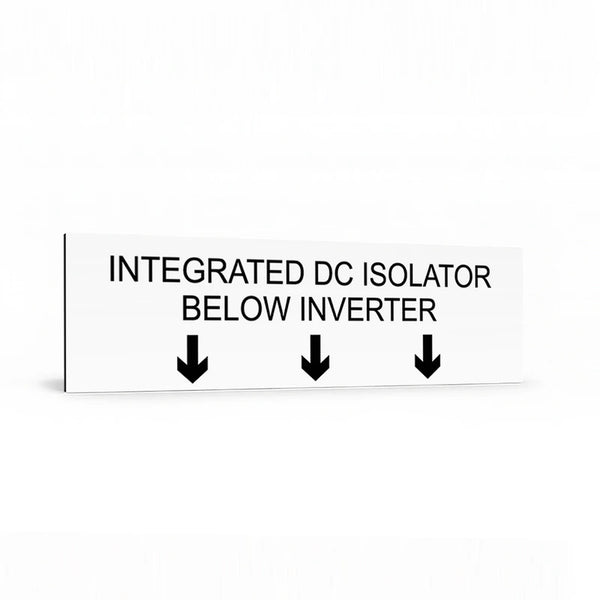 Integrated DC Isolator Below Inverter (Arrows down)