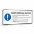 Kitchen And Food Safety - Waste Disposal Machine Sign