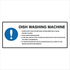 Kitchen And Food Safety - Dish Washing Machine Sign