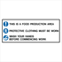 Kitchen And Food Safety - This Is A Food Production Area Sign
