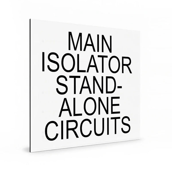 Main Isolator Stand-Alone Circuits