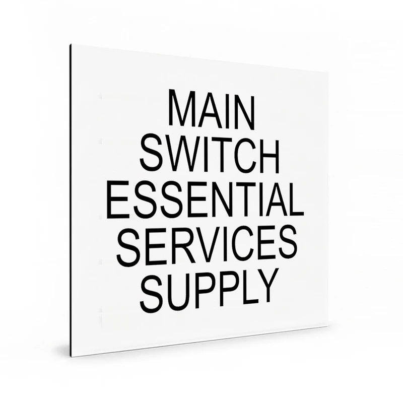 Main Switch Essential Services Supply - Black & White