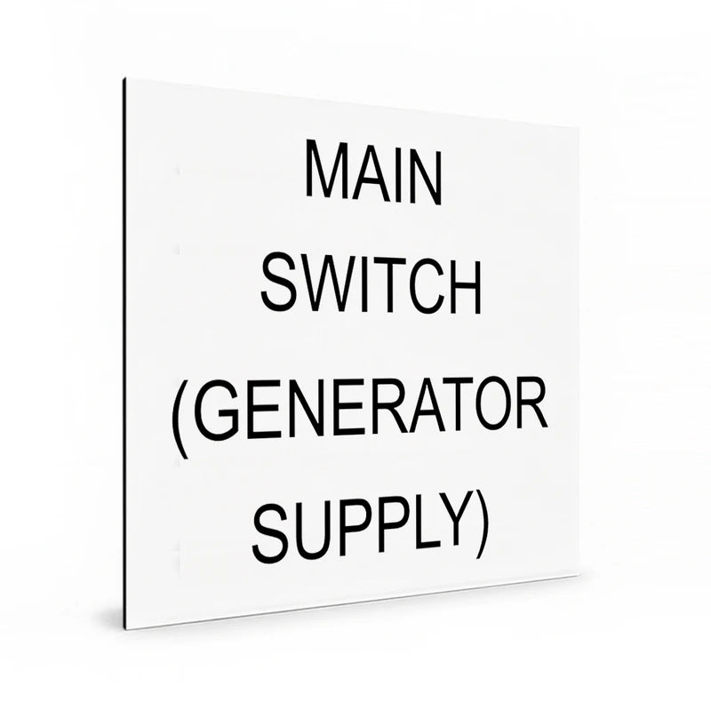 Main Switch (Generator Supply)