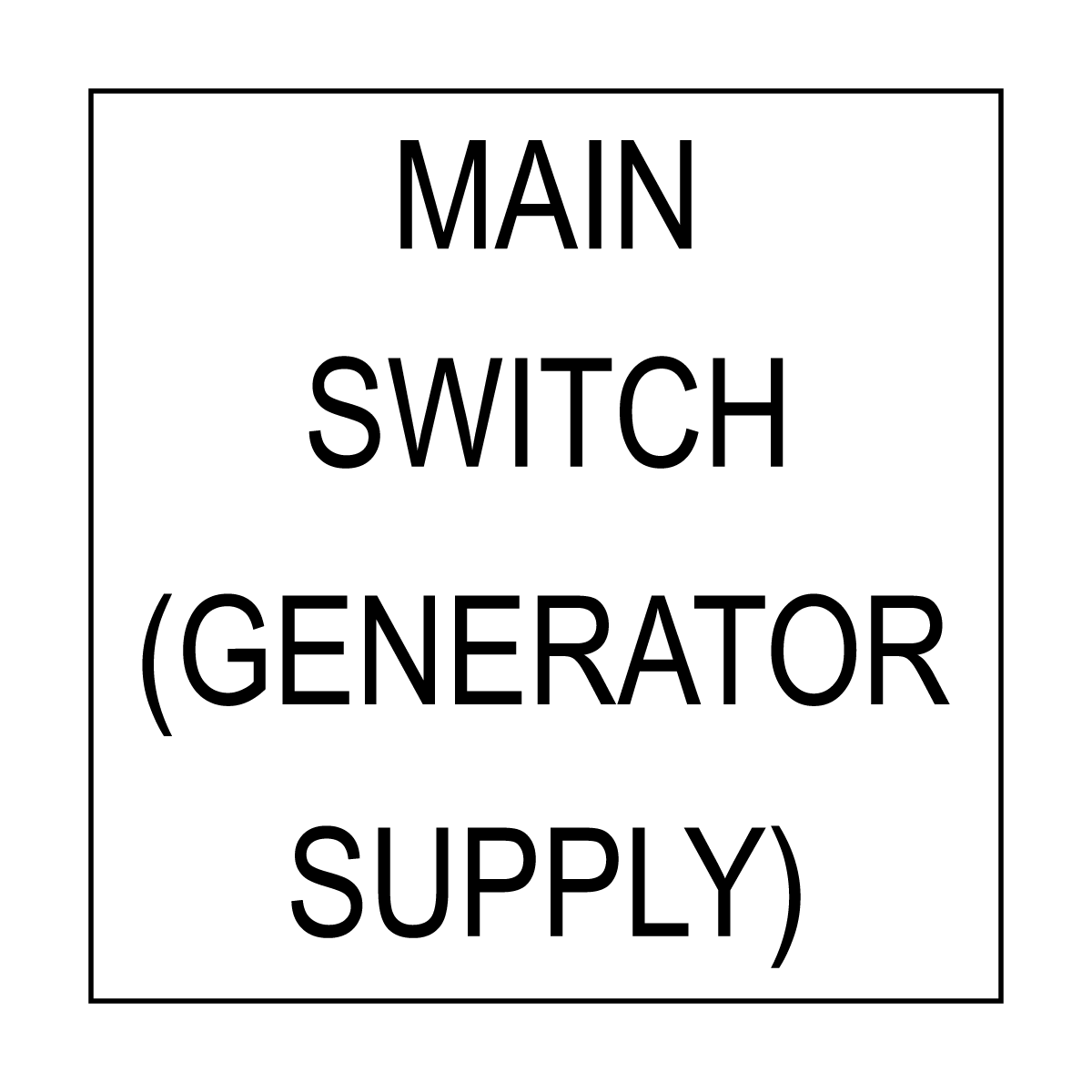 Main Switch (Generator Supply) - 18mm x 18mm