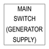 Main Switch (Generator Supply) - 18mm x 18mm