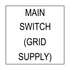 Main Switch (Grid Supply) - 18mmx18mm