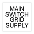 Main Switch Grid Supply - Black & White