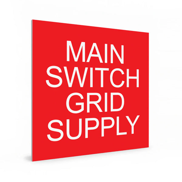 Main Switch Grid Supply - Red & White