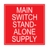 Main Switch Stand-Alone Supply (red)