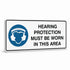 Mandatory Landscape - Hearing Protection Area Sign