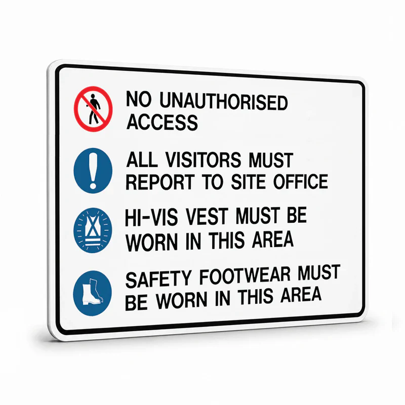Mandatory Multiple Condition - No Unauthorised Hi-Vis Vest Sign