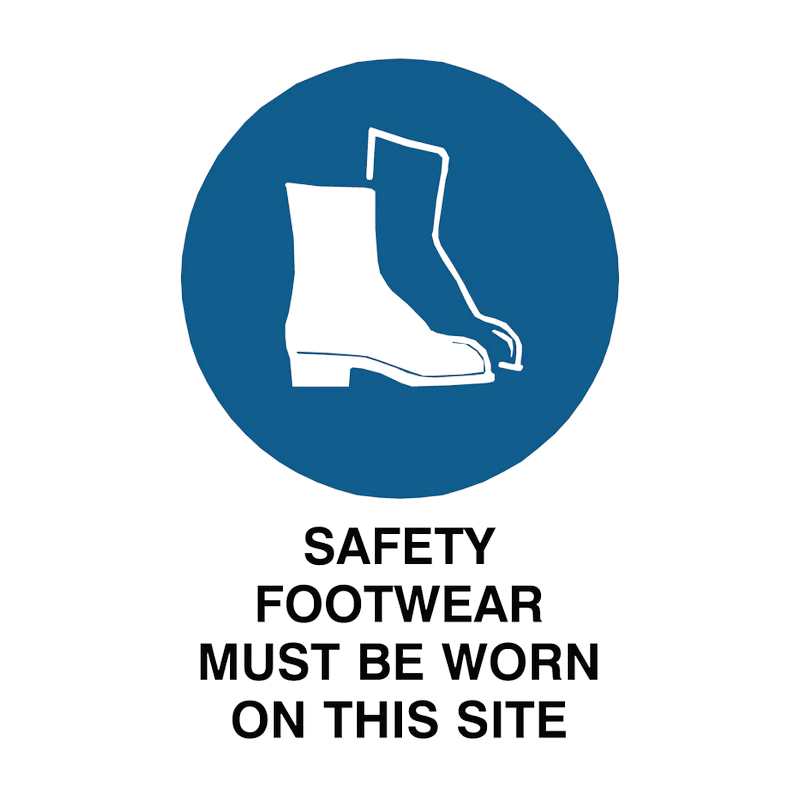Mandatory - Safety Footwear On Site Sign